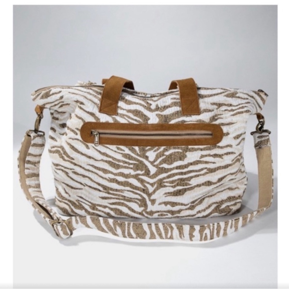 NWOT Beautiful HANDMADE Ruggine Tiger Motif Boho Bag - Picture 10 of 13